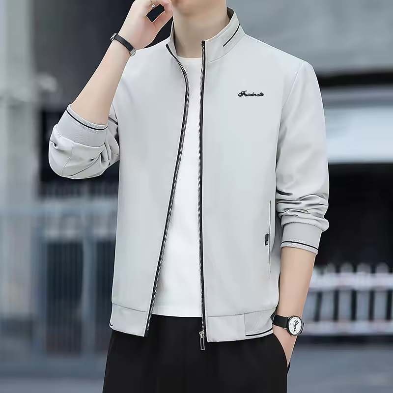 Casual Comfortable Breathable Sweat Absorption Lapel Neckline Jacket