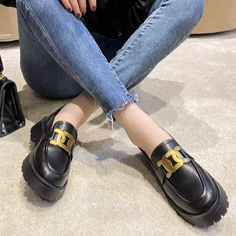 Casual Genuine Leather Slip-on Shallow Split Leather Loafers