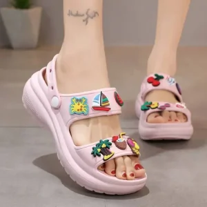 Casual Platform Outdoor Beach Style Peep Toe Non-slip Wedge Sandal