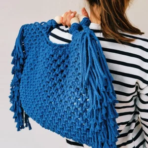 Luxury Designer Tote Bags Large Capacity Knitting Tassel Beading Decorate Handbag