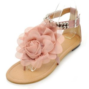 Bead and Rose   Embellished Sandals