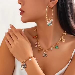 Creative Christmas Festival Cartoon Necklace Chain