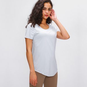 Slim Fit Naked Training Fabric Yoga Fitness T-Shirt