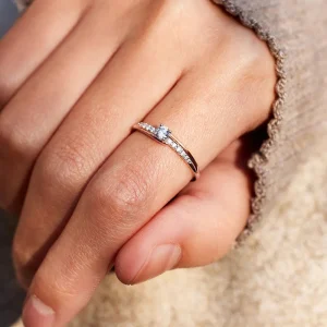 Trendy Cubic Zirconia Exquisite Proposal Engagement Two Tone Rings