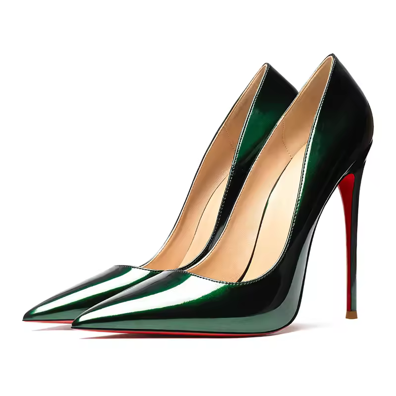 Trendy Luxury Genuine Leather Pointed Toes High Heels Shoes