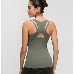 Vest Criss-Cross Lacing Stretchy Fitness Top